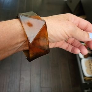 Brown lucite bangle